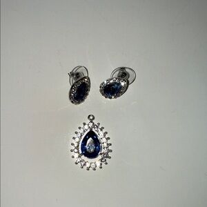 Elegant Blue and Silver Jewelry Set